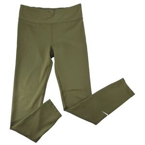 Nike Girls  Youth Large Dri Fit Leggings Olive Green High Rise Athletic Training